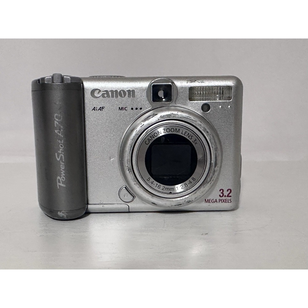 Canon PowerShot A70 3.2MP Compact Point & Shoot Digital Camera Silver Untested